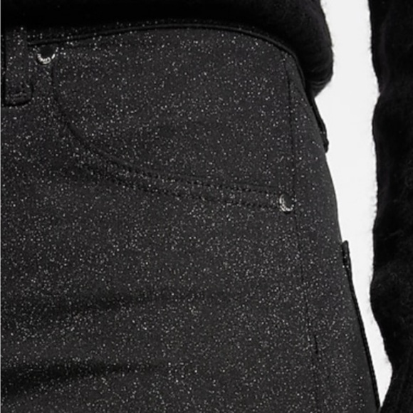 Express Black Glitter Jeans, Bootcut with Vented Hem, 8L - Picture 2 of 7